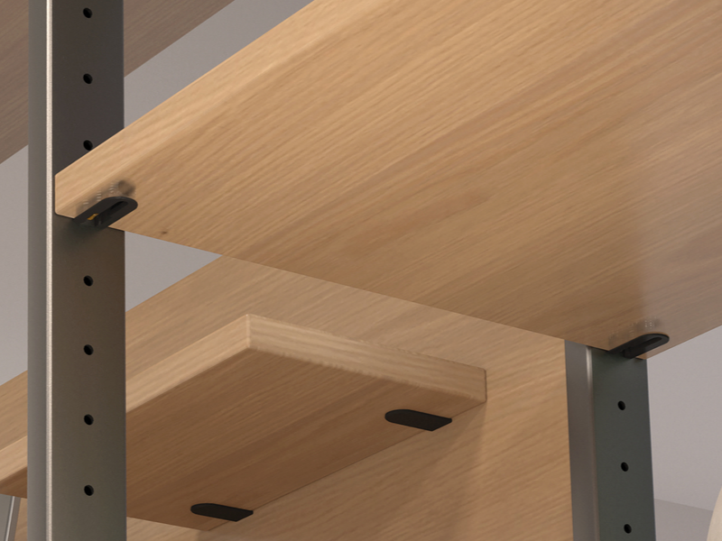 Cabineo-X-cabinet-connector-and-shelf-support-without-edge-drilling